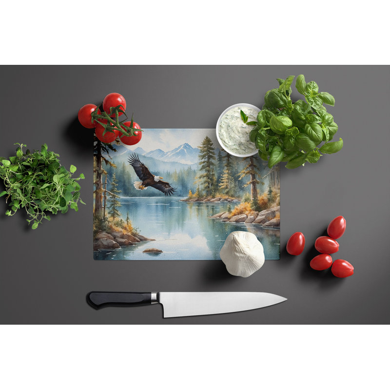 Eagle in Flight Glass Cutting Board