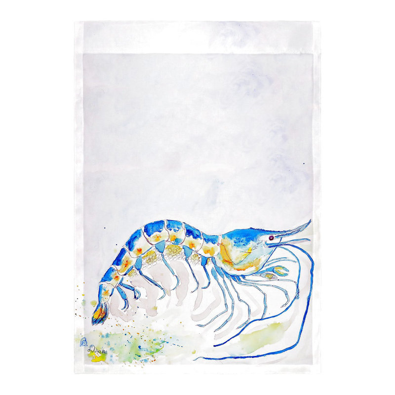 Drapeau de jardin en polyester crevette, H 18 po x l 12,5 po