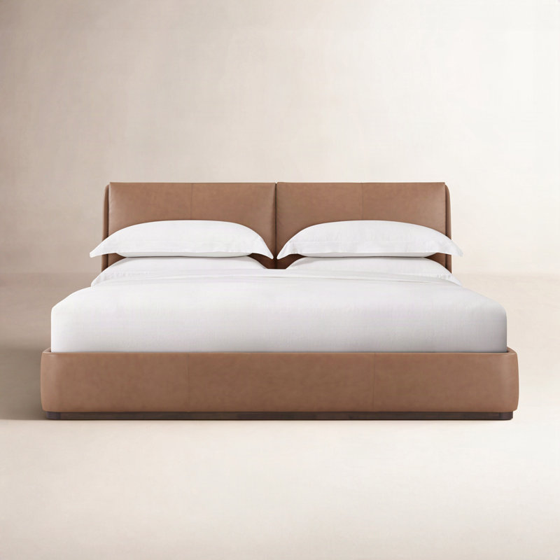 Vienna Upholstered Bed, Queen, Brown
