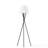 65.5" Modern Tripod Floor Lamp with Black Metal Frame & Pleated White Shade Minimalist Living Room & Bedroom Lighting