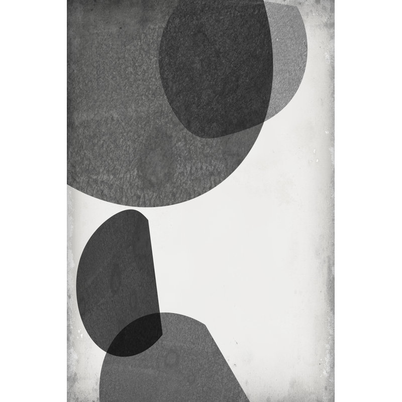 Gray Shapes I - Reproduction d'art sur toile tendue, H 12 po x l 8 po