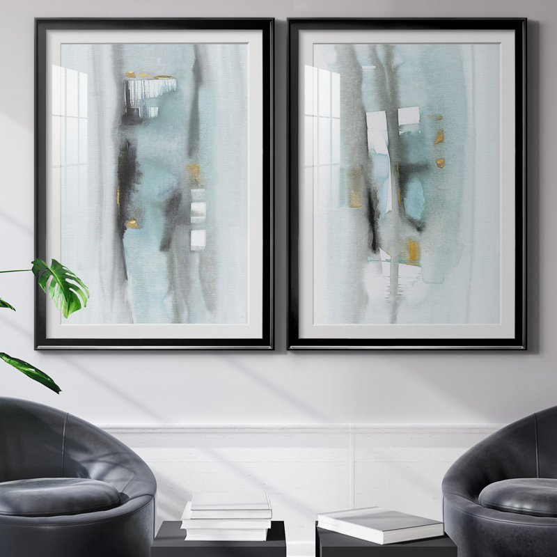 Amalfi I - ensemble de 2 reproductions d'art, H 26,5 po x l 73 po x P 1,5 po, H 31,5 po x l 47 po x P 1,5 po, Blanc