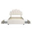 Upholstered Bed With Adjustable Headboard And 2 Drawers Velvet-72867028