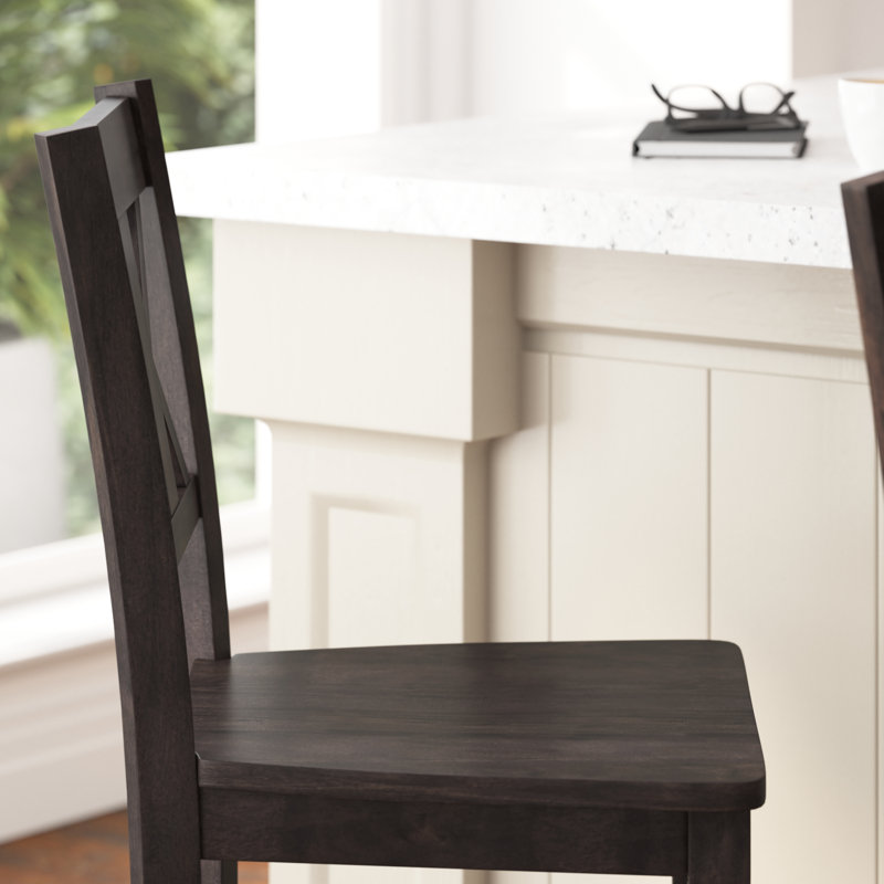 Bakersville Solid Wood Counter Stool, Gray Wash Walnut