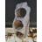 Honeoye 3 Bottle Solid Wood Tabletop Wine Bottle Rack in White/Brown