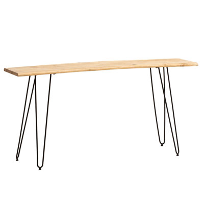 Solid Wood Top Metal Base Desk