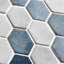 Carreau de mosaïque en verre recyclé hexagonal 10,75 po x 10,12 po-94516510