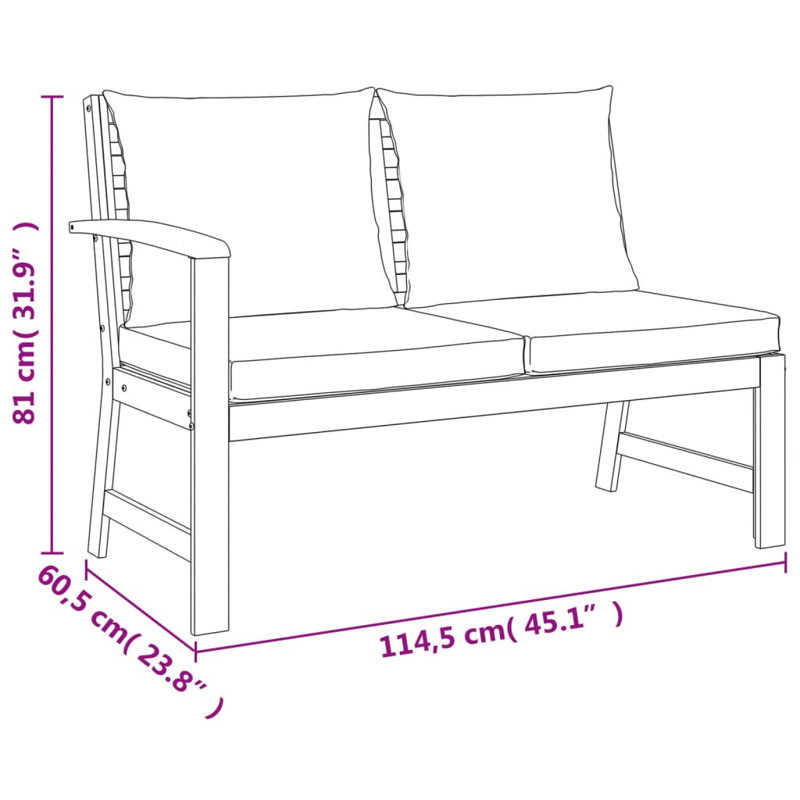 Francisca Rectangular 110Cm L Outdoor Table Set, Grey, 6
