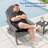 3-Postion Adjustable HDPE Adirondack Chair with Ottoman, All-Weather Folding Patio Chair with Cup Holder for Outdoor, 350lb Capacity-51096191