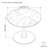 42.1-Inch Round Pedestal Dining Table with White Marble-Look Top, Versatile Mid-Century Style Table for Dining, Living Room, or Office Use