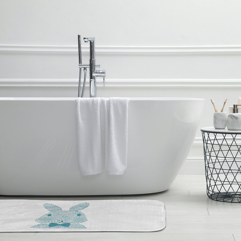 Tapis de bain Brahma, L 17 po x L 24 po, Sarcelle