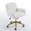 Chaise de chambre en velours beige, rembourrage en laine d'alpaga artificielle, base de 320 mm, inclinable de 40 po, pivotant réglable pour un velours douillet, inclinable-654484662