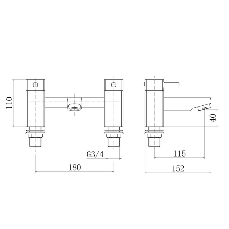 Kuehn Deck Roman Tub Faucet Bath Filler