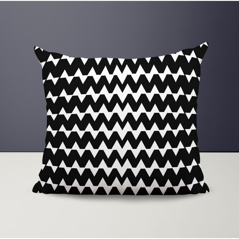 Housse et insert de coussin décoratif en polyester, L 17 po x H 17 po, Noir