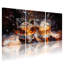Ensemble de 3 tableaux sur toile « Whisky et éclaboussures de glace »-1420901471