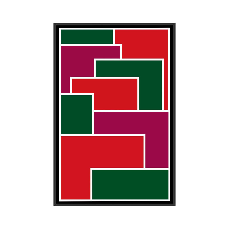 Albree Modern Made to Fit ll Graphic Art on Canvas, No Mat, 26" H x 18" W x 1.5" D, Black Framed Canvas