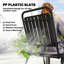 Outsunny Folding Garden Chairs Set of 4 with Plastic Seat and Back, Black