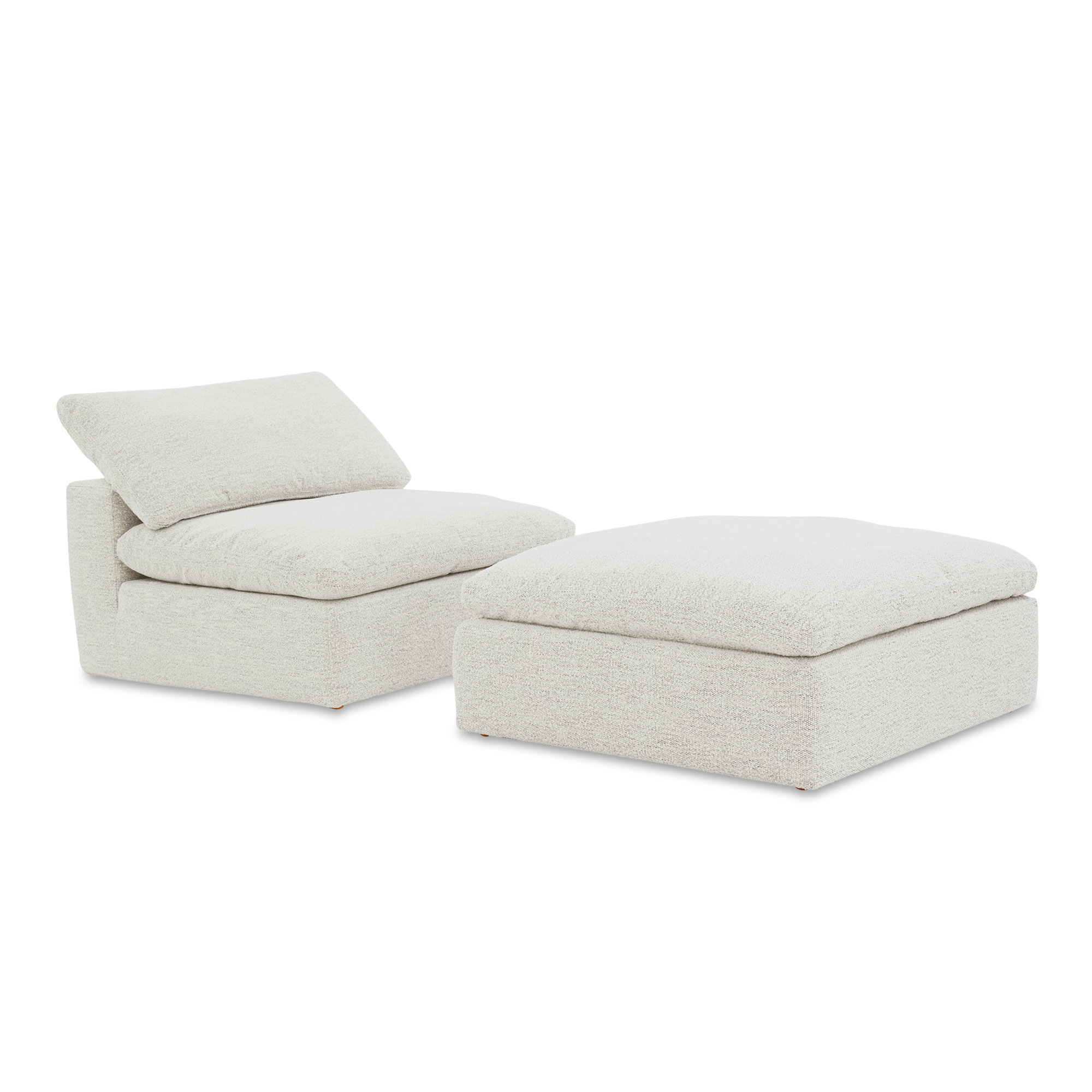 Tila Upholstered Slipper Chair, Light Gray Livesmart®