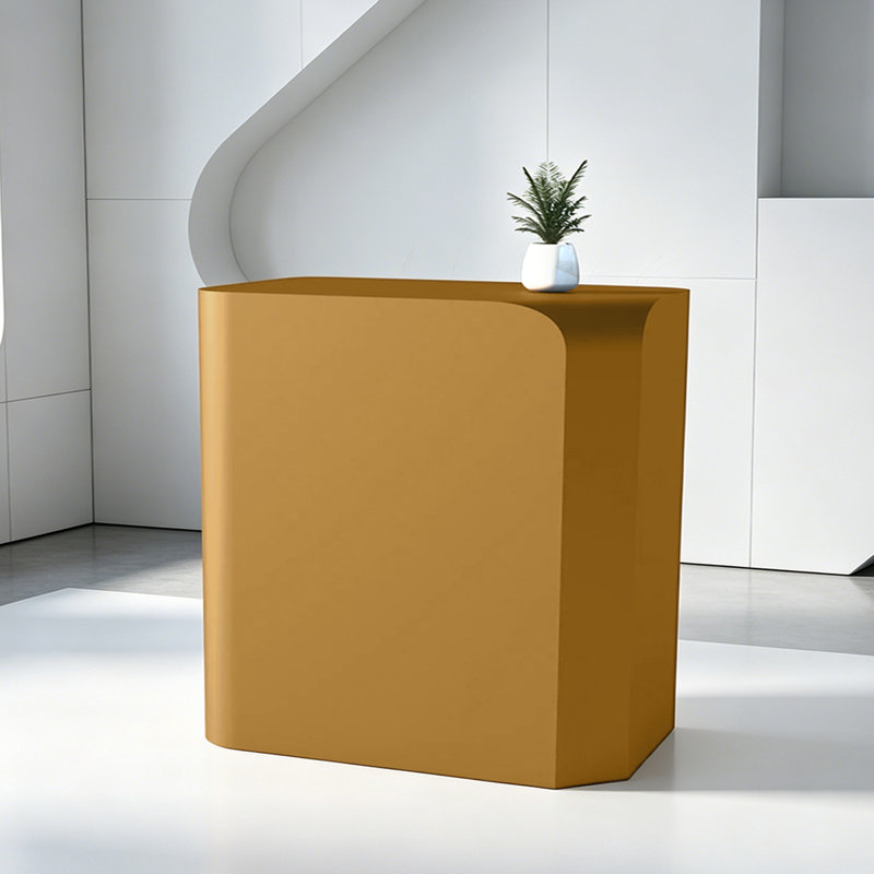 Bureau de réception contemporain en bois manufacturé Contemporary, 39.37, Gold