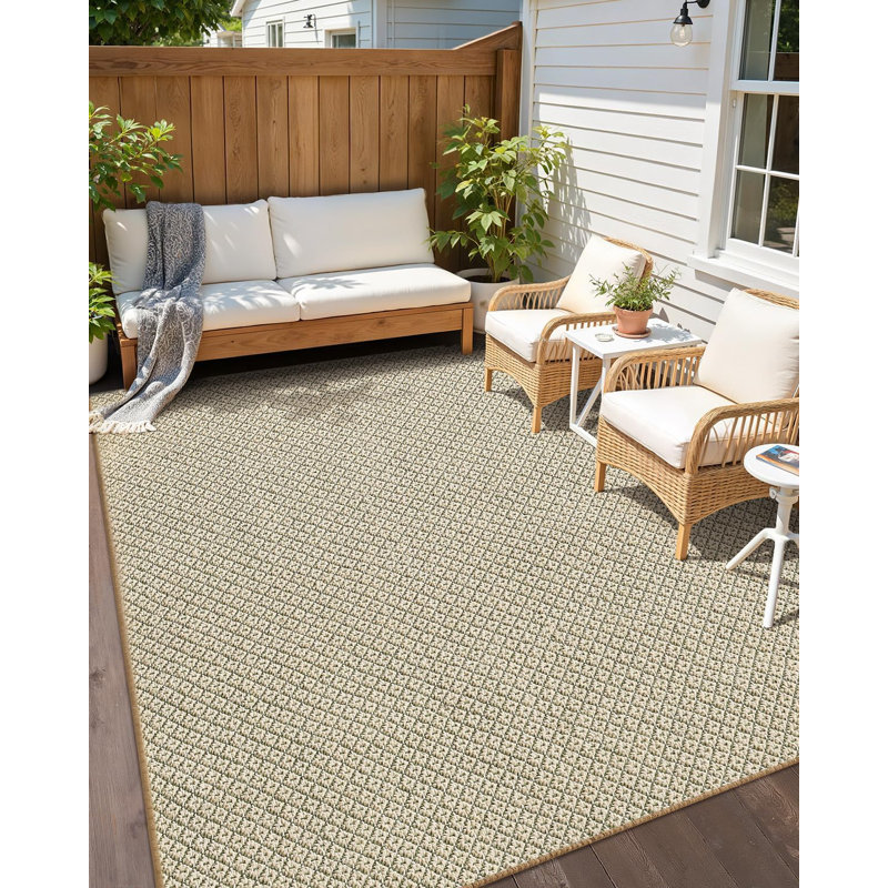 Sisal Rug Indoor Outdoor,Hand Woven Natural Fiber Area Rug With Diamond Weave, Easy Clean Modern Minimal Decor For Patio, Deck, Living Room, Dining Room