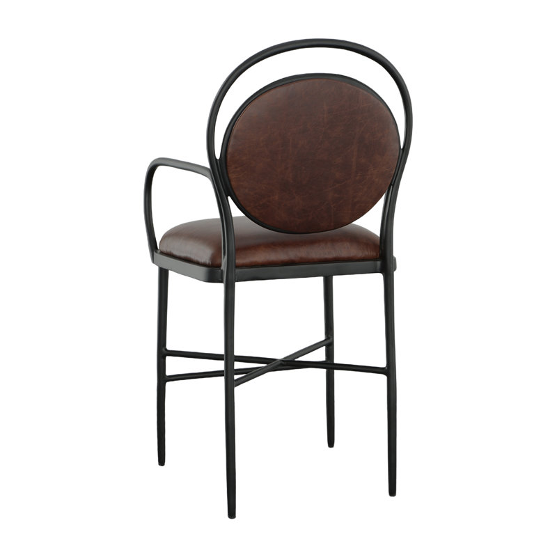 BD Upholstered Counter Stool with Metal Frame