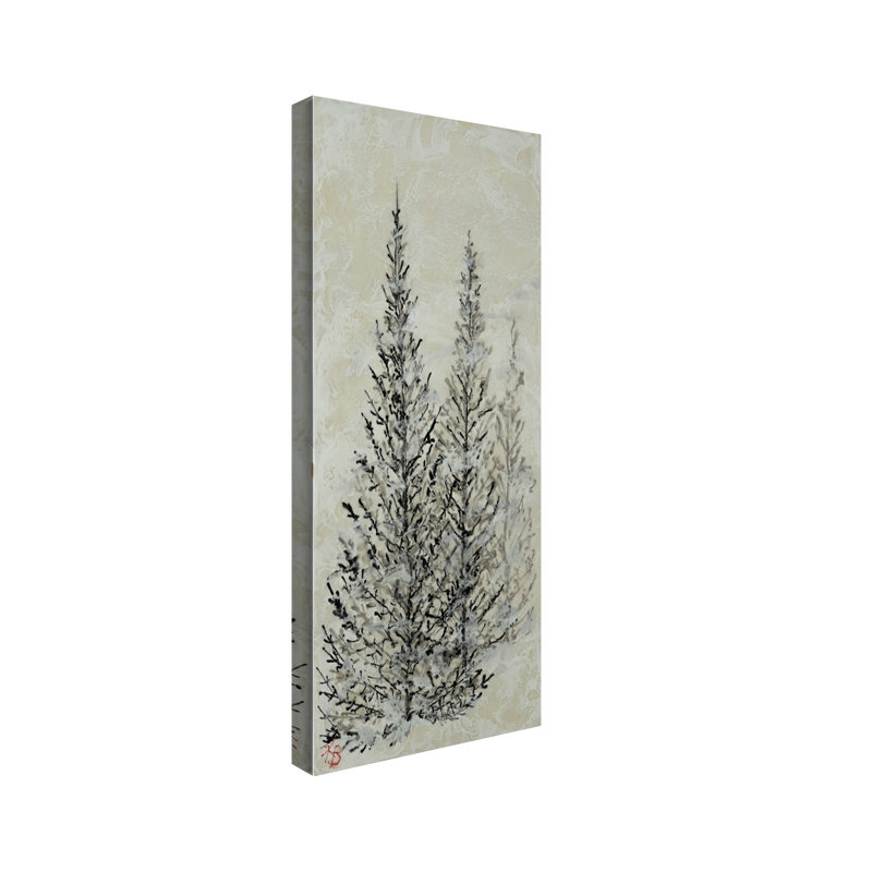 "Silent Pines", art mural sur toile, Toile tendue, H 16 po x l 8 po