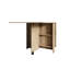 Table de salle à manger pliante avec 2 rangements, forme rectangulaire, 6 places, style moderne, bois de peuplier, facile à monter et à ranger, rangements inclus, design moderne et épuré.