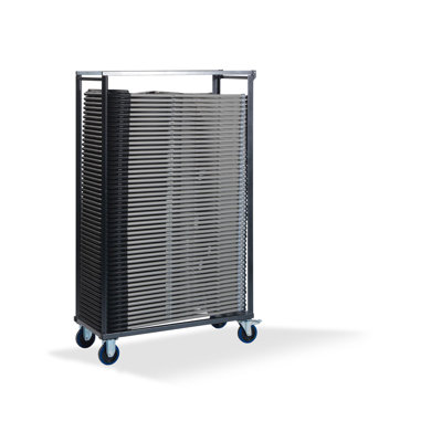 Budget Transport Trolley For Up To 50 Budget Chairs, Hammer Finish, 113X47X180Cm (Wxdxh)