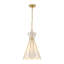  Luxury 1-Light Bouquet Shaped Natural Translucent Seashell Pendant Light
