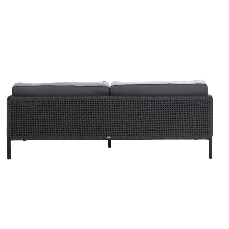 Encore 87.1" Wide Outdoor Patio Sofa with Cushions, Lava Gray