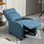 Push Back Recliner Chair Home Theatre Seating with Padded Seat, Blue