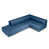 Tissu bleu foncé