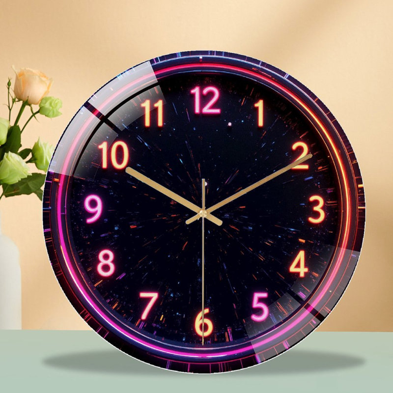 Horloge murale 12 po Glow in The Dark
