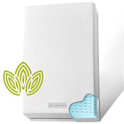 Organic Cotton Covered Dual-Sided Crib Mattress, 2-Stage Premium Memory Foam CertiPUR-US Hypoallergenic Baby Mattress