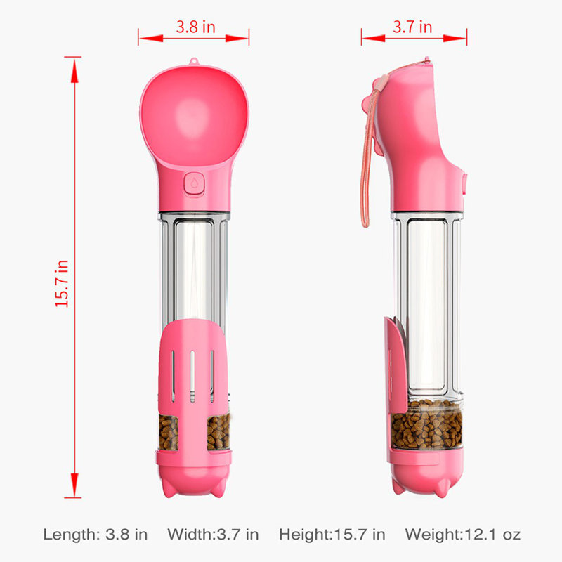 Water Food Cup Anti-Skid Automatic Feeder, Pink