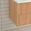 Meuble-lavabo moderne flottant avec 2 tiroirs de rangement