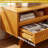 Solid Rubber Wood Coffee Table with Storage, 2 Drawers & Open Shelf, Rectangular 47.2 Inches Center Table for Living Room-1692354462