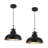 Black Pendant Lights Kitchen Island, 2 Pack Farmhouse Pendant Light Fixtures (11.41" W), Island Pendant Light for Kitchen, Dining Room, Bedroom-1582038917