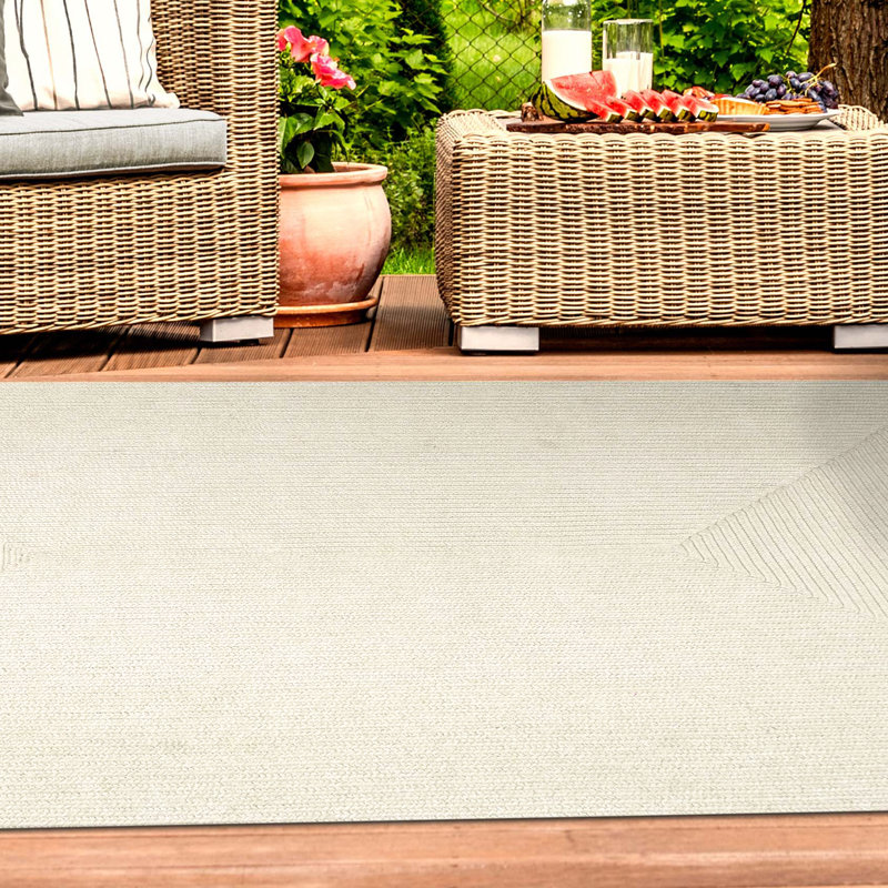 Neufeld Hand-Braided Indoor/Outdoor Area Rug, Rectangle 4' x 6'