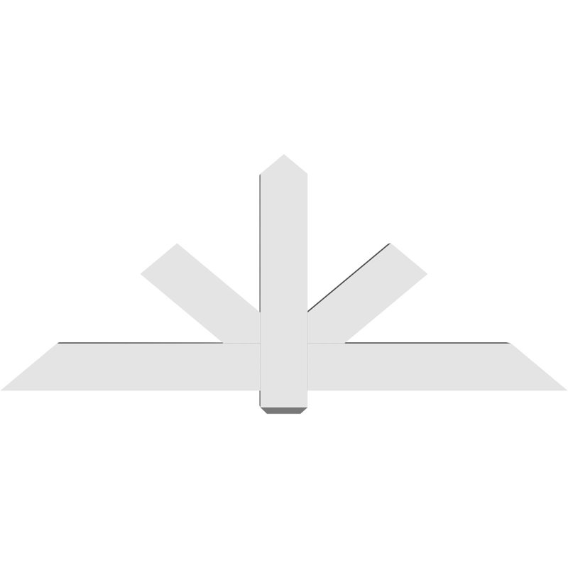 Support de pignon en PVC de qualité architecturale Kennewick, H 30 po x l 72 po (pas: 10/12), P 4 po x F 6 po