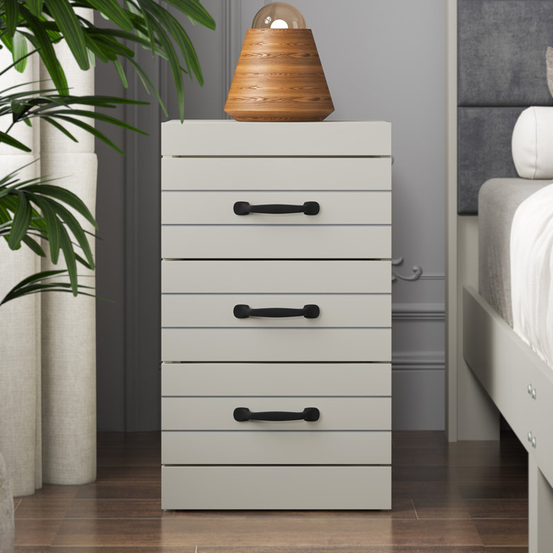Allington 3 Drawer Bedside Sets of 2, Light Grey