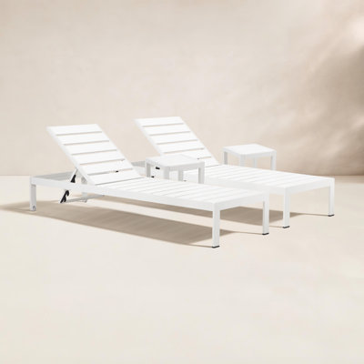 Aynura 26" Patio Chaise Lounge Set