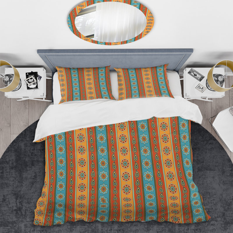 Ensemble de housse de couette en microfibre jaune / bleu 3 pièces