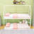 Twin Over Twin House Bunk Bed With Built-In Ladder And Guardrails-1909075481