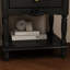 Table de chevet 2 tiroirs en noir-1173914160