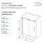 56,5 - l 59 po x H 80 po Technologie de porte de douche sans cadre TruMotion®-69322848