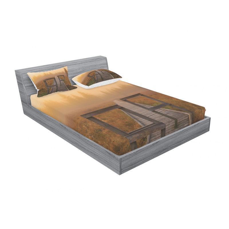 Microfiber Sheet Set, Queen Sheet Set with Fitted Sheet