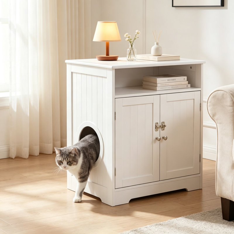 Engineered Wood Litter Box Enclosure