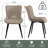 Jimma Faux Leather Upholstered Wingback Dining Chair with Iron Legs -194002855