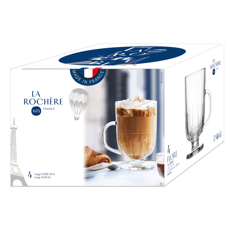 Flore Glass Coffee Mug